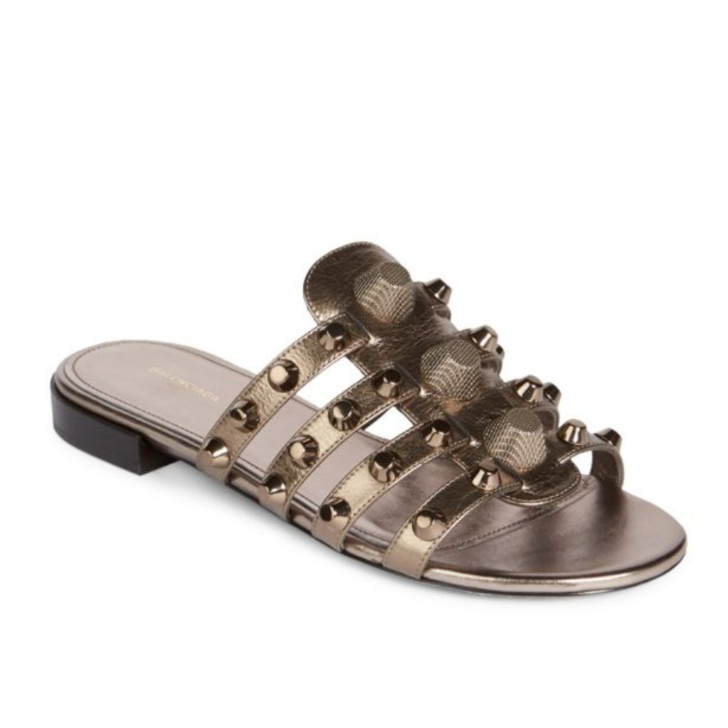 Balenciaga Giant Palladium Studded Sandal 35